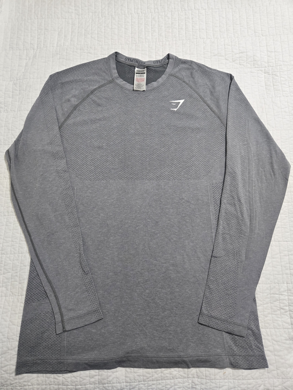 Gymshark Gray Performance Workout Top - Picture 2 of 6